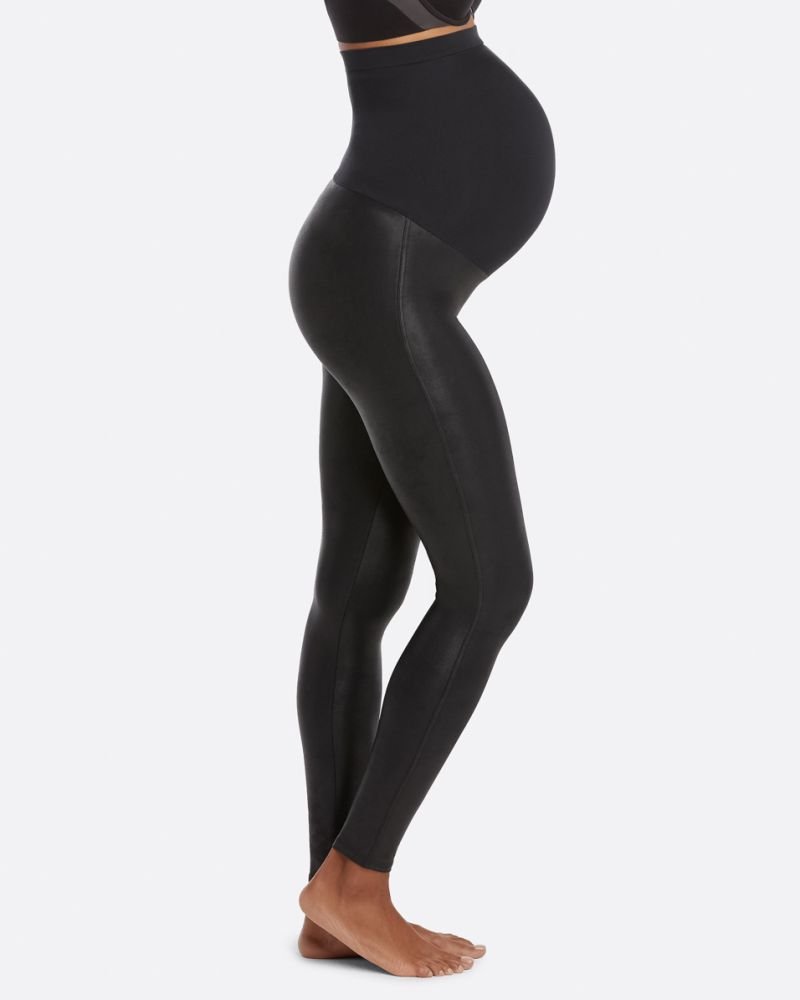 Spanx Mama Faux Leather Leggings side